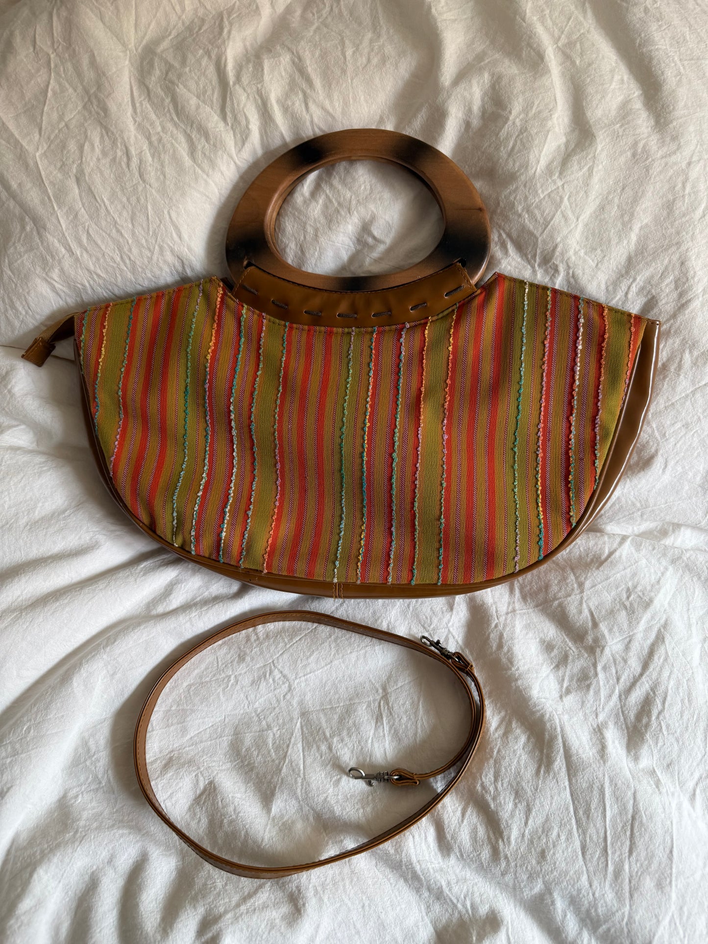 Vintage Bag and Matching Wallet with Flower Attachment