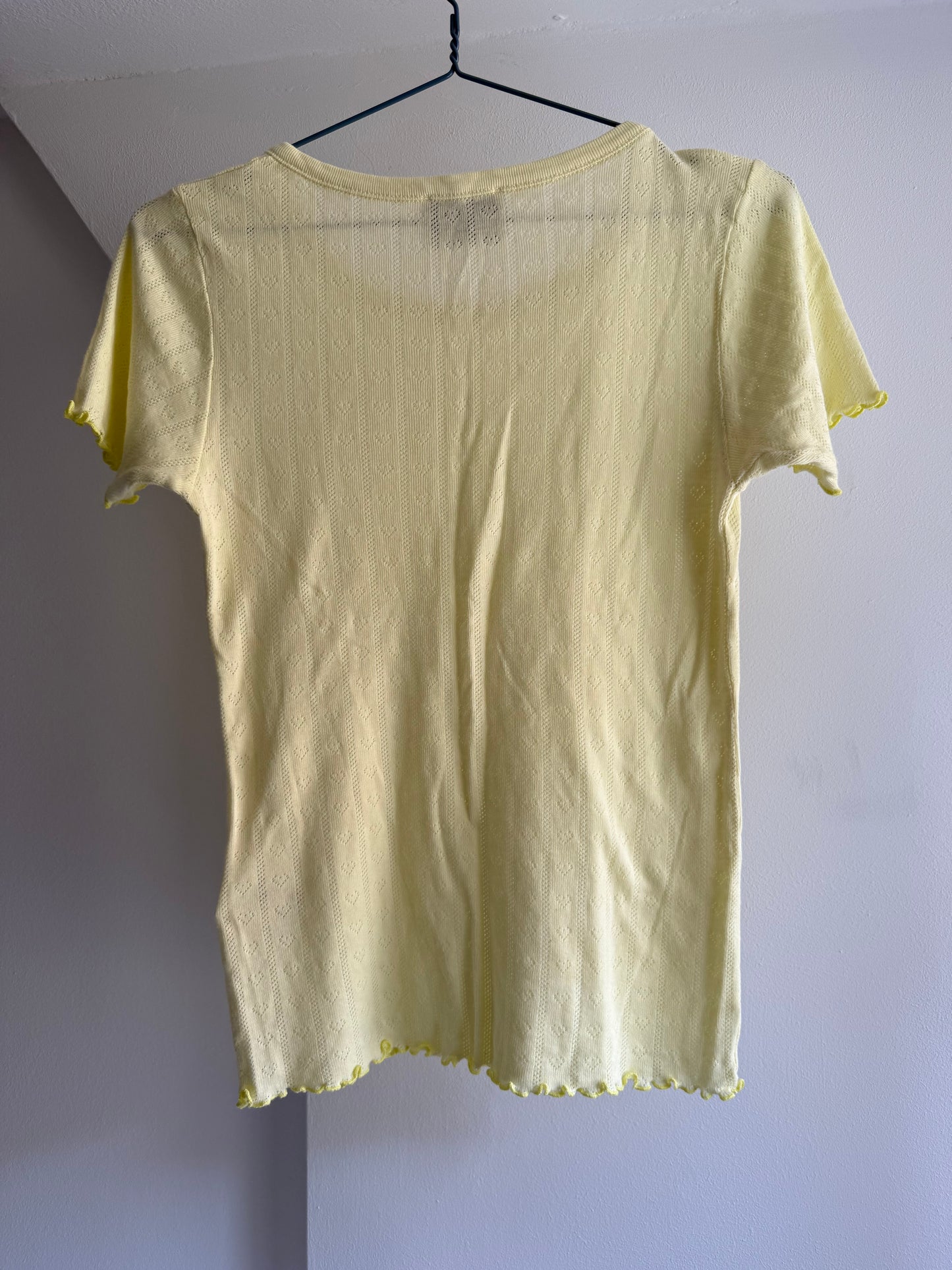 Mads Nørgaard Butter Yellow Heart Pointelle Tee