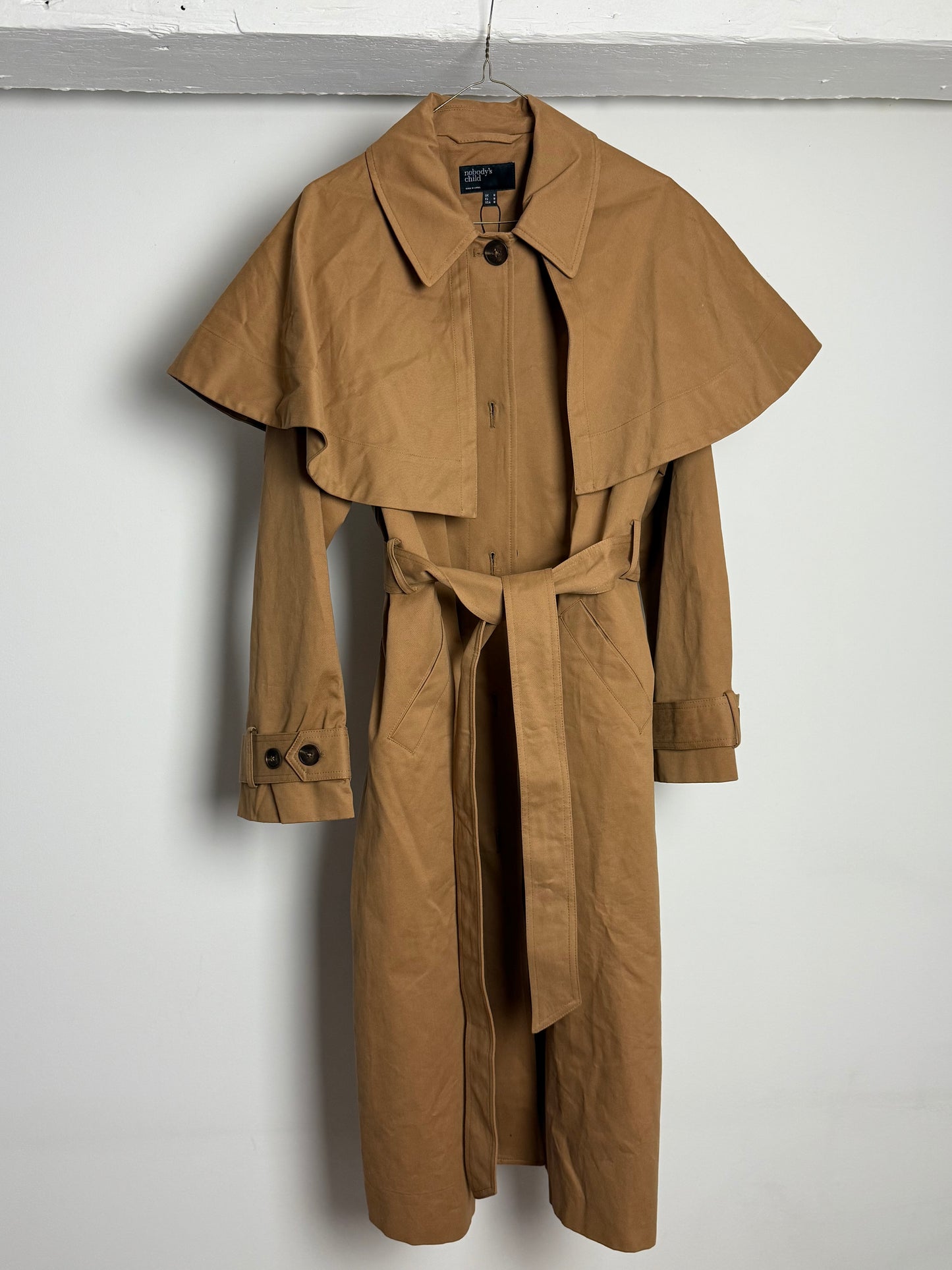 Nobodys Child Trench Coat with Detachable Cape