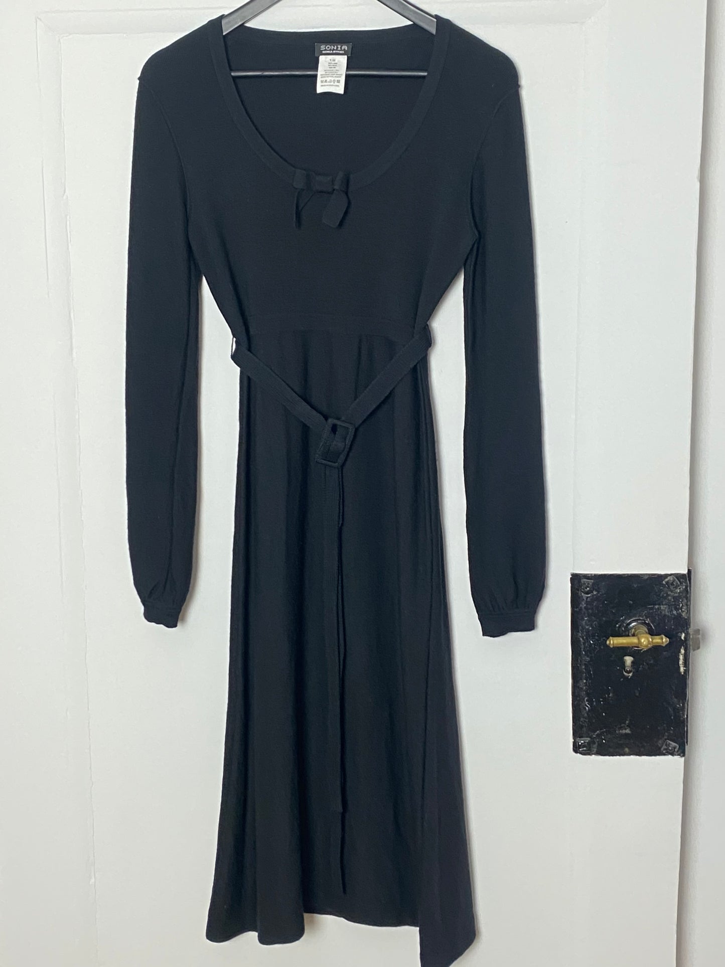 Sonia Rykiel Wool Dress With Bow And Belt