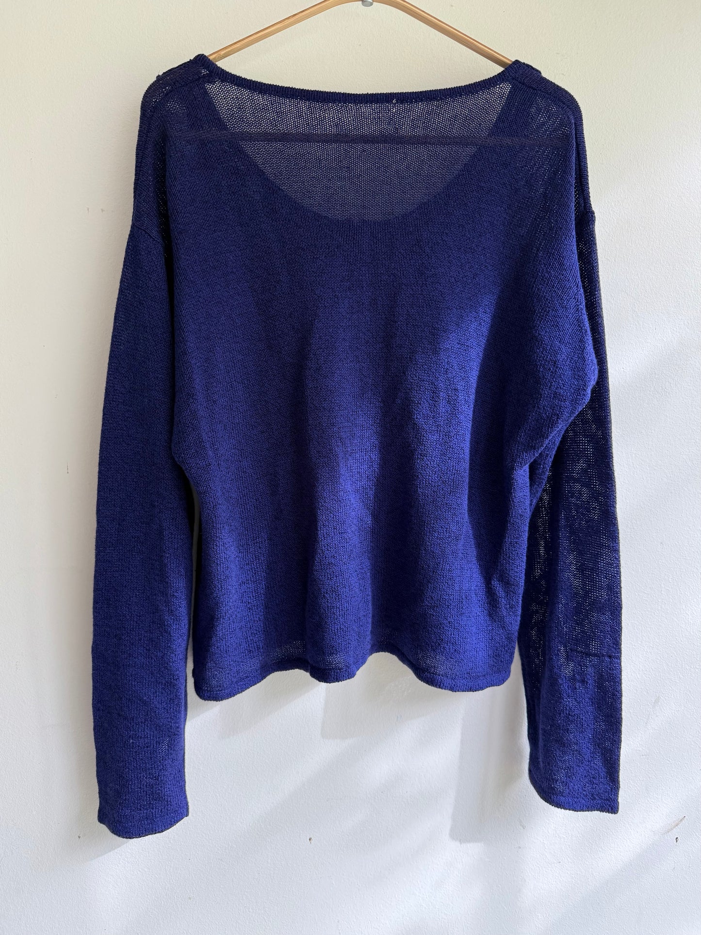 Vintage Indigo Cardigan with Bows