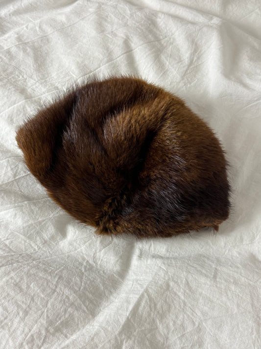Vintage Brown Fur Hat