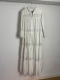 Vintage White Broderie Anglaise Maxi Dress