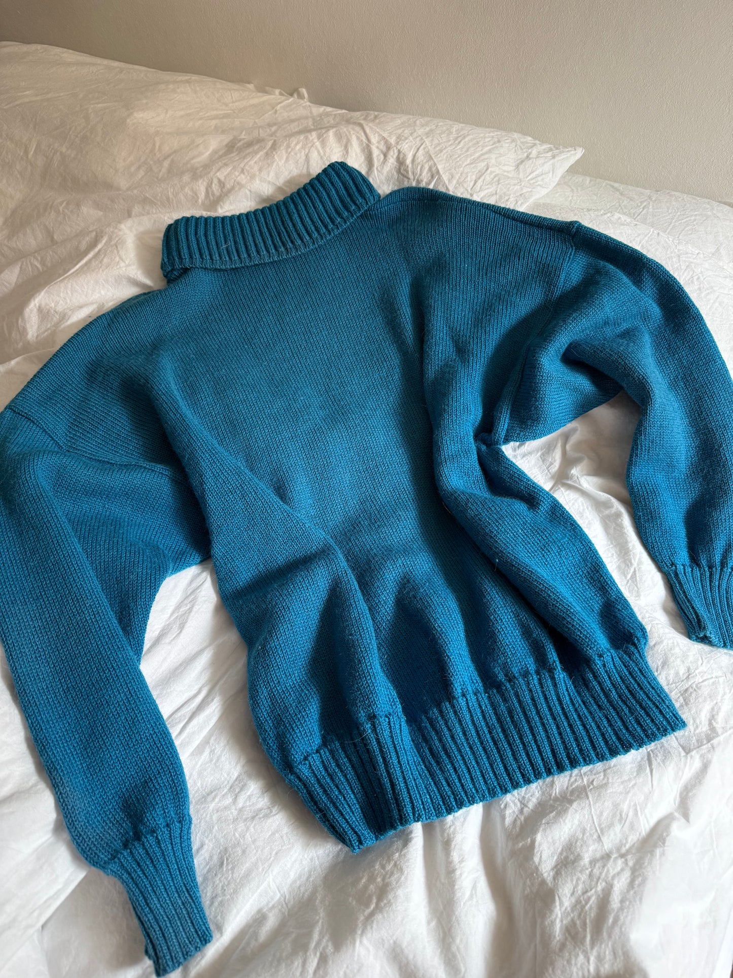 Vintage Krizia Wool Sweater with Jaguar and Logo Embroidery