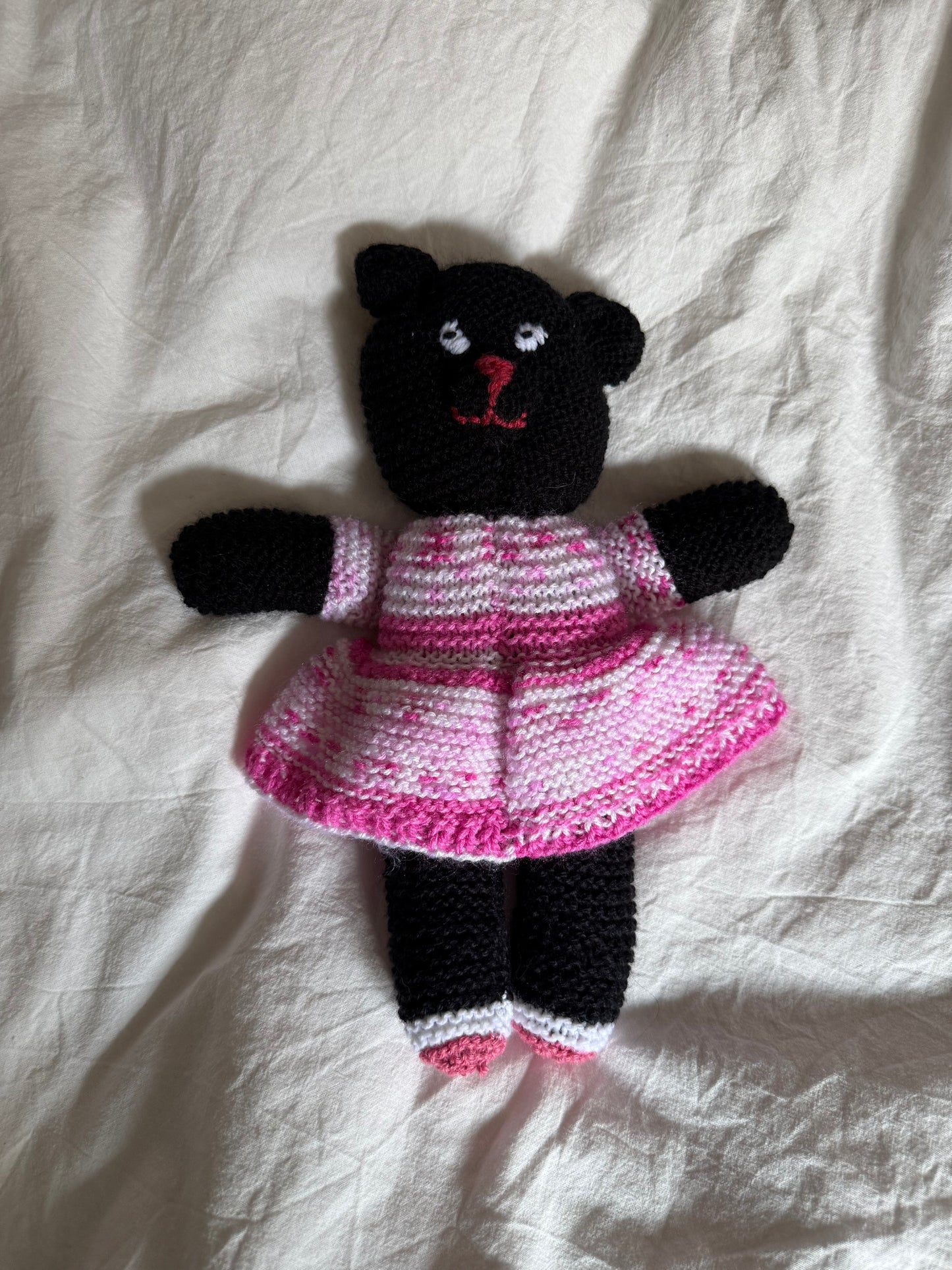 Knitted Teddy with Dress
