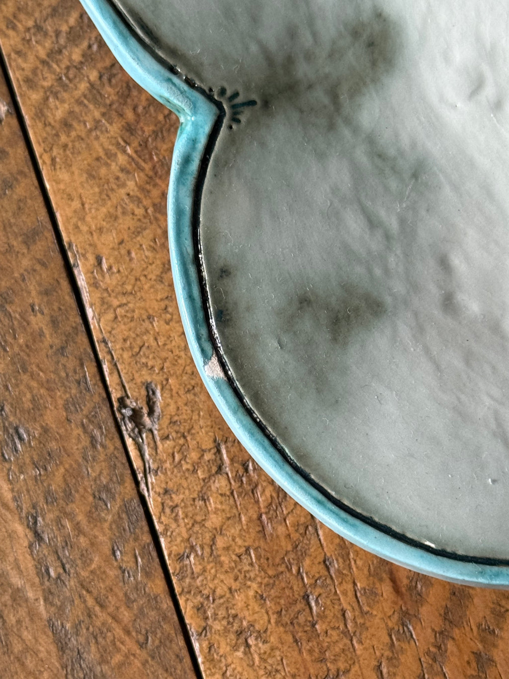 Vintage 1997 Véronique Pignatta Hand Painted Ceramic Plate with Flower and Mosquito