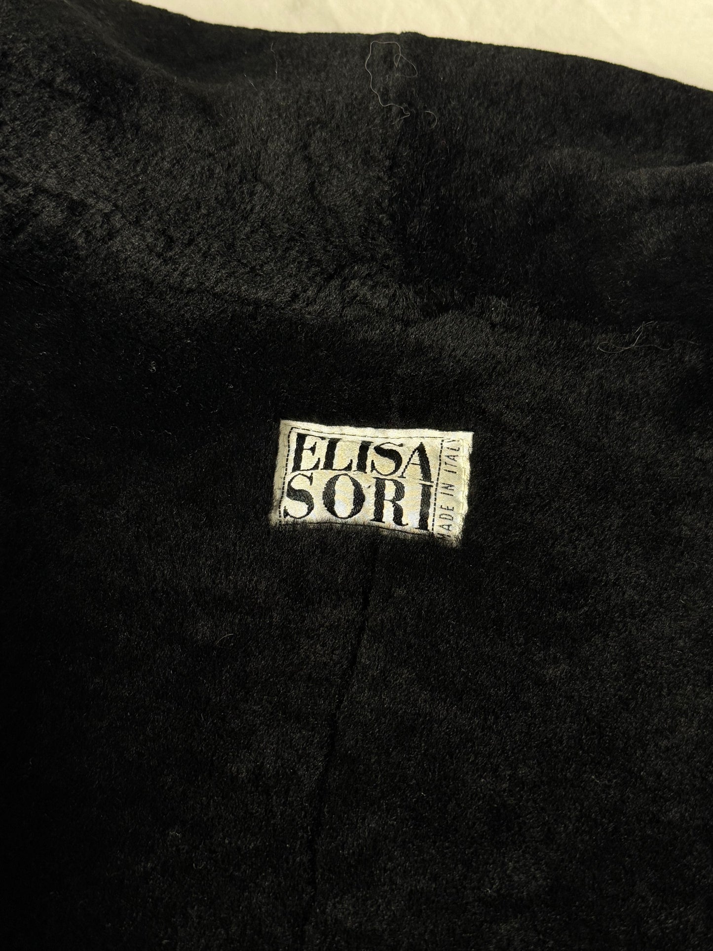 Rare Vintage Elisa Sori Quilted Coat with Soft Faux Shearling