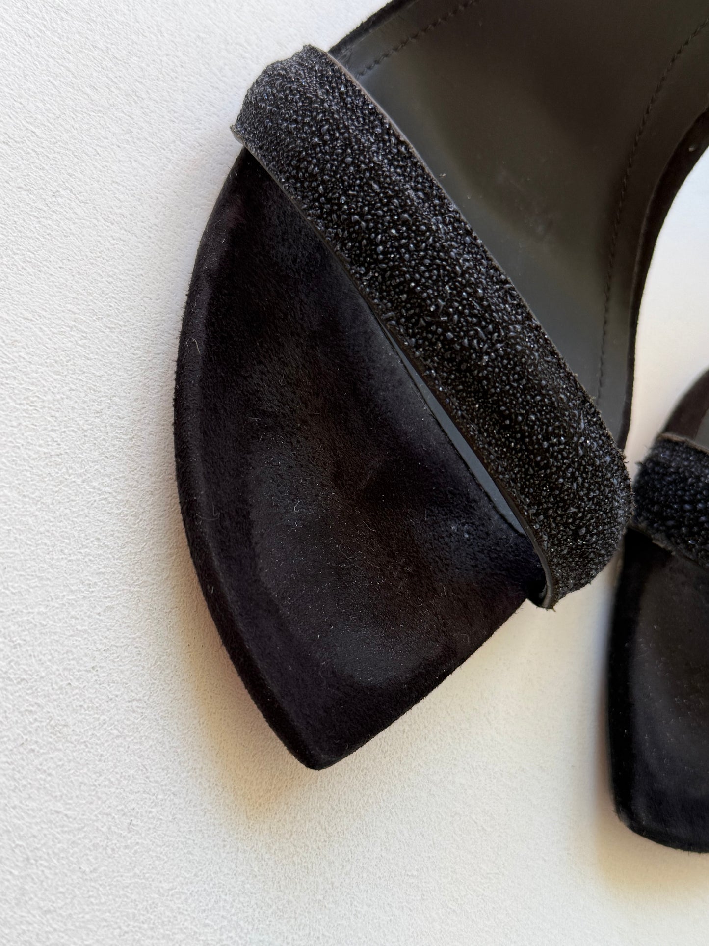 Balmain Open Toe Sandals with Glitter Detailing