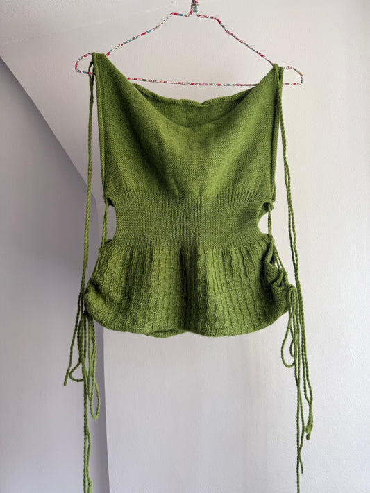 Rare Vintage Green Top with Beautiful Details