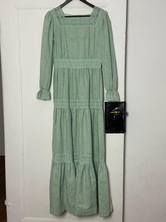 Vintage Mint Green Maxi Dress