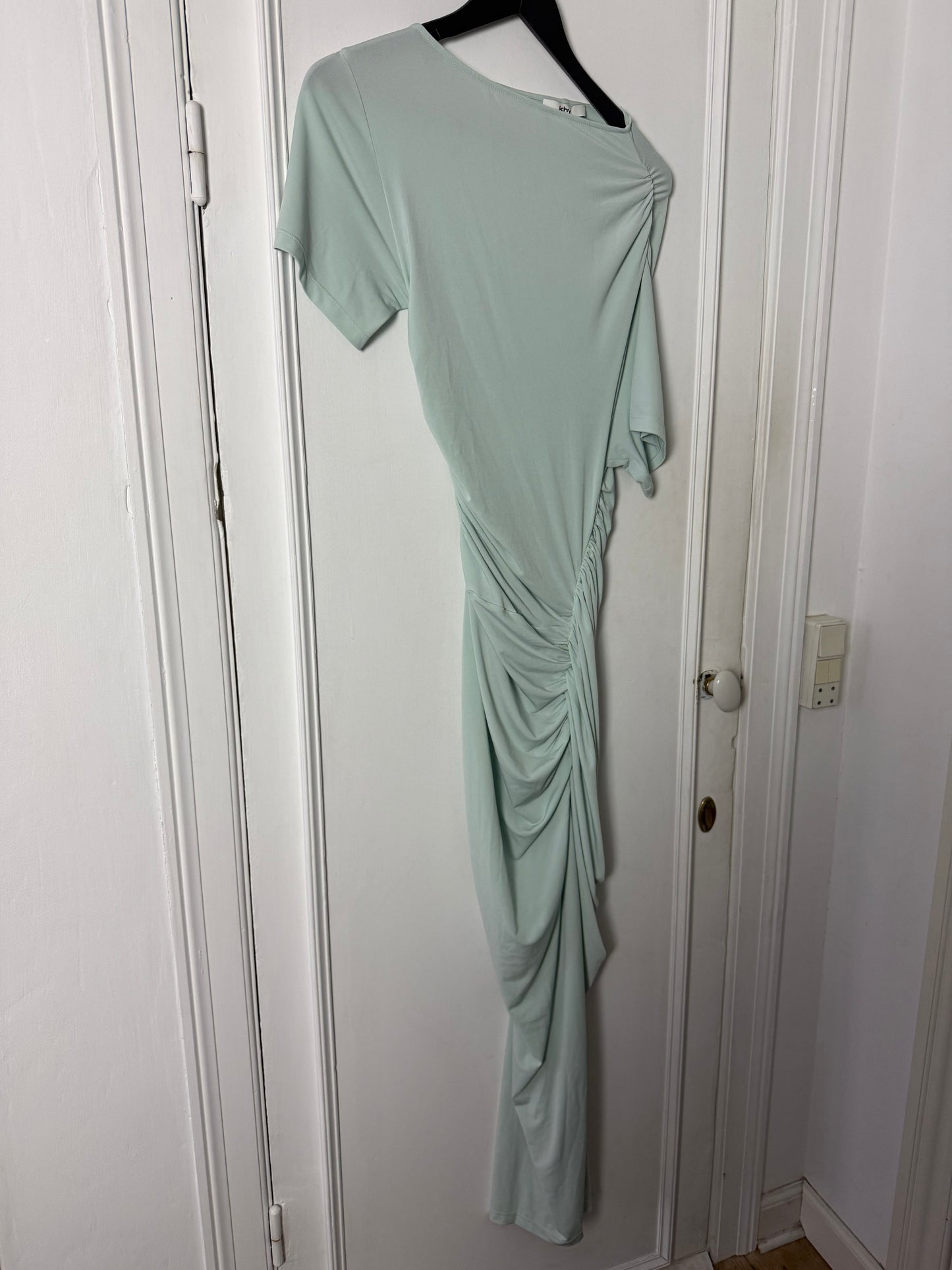 KHY Mint Asymmetrical Maxi Dress with Ruched Details