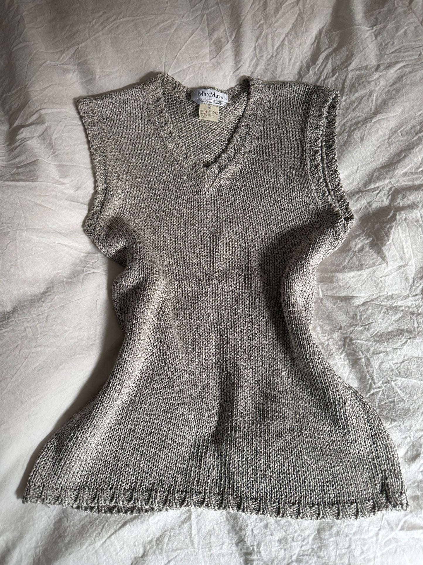 Vintage Max Mara Grey Soft Knitted Vest