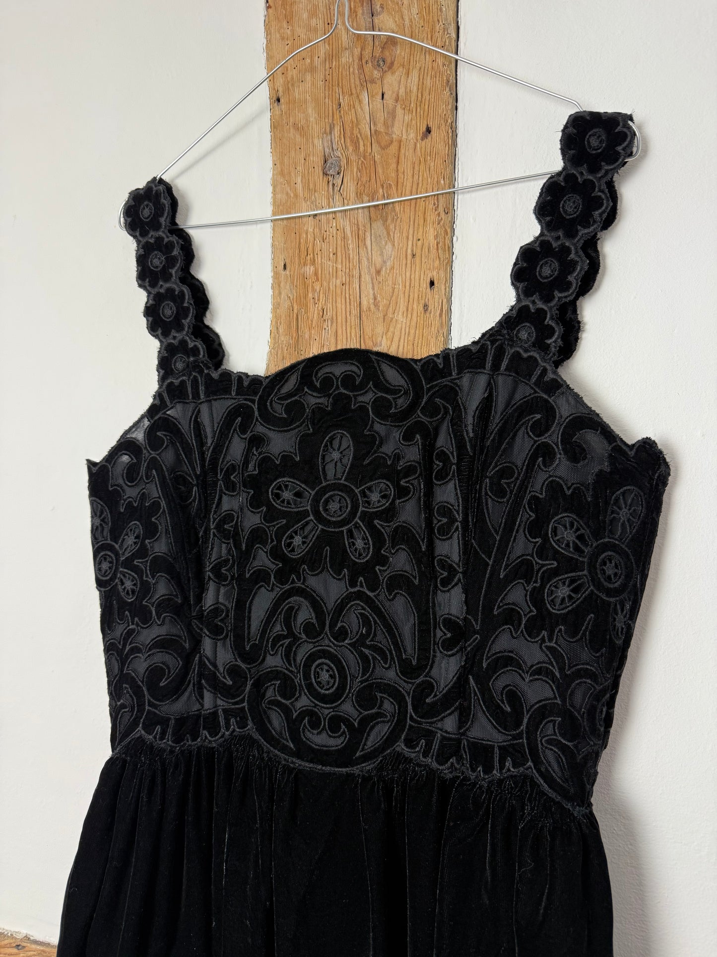 SEA New York Velvet Embroidered Long Dress
