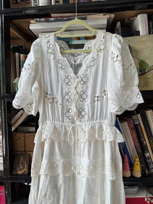 Sea New York Lace Tiered Midi Dress