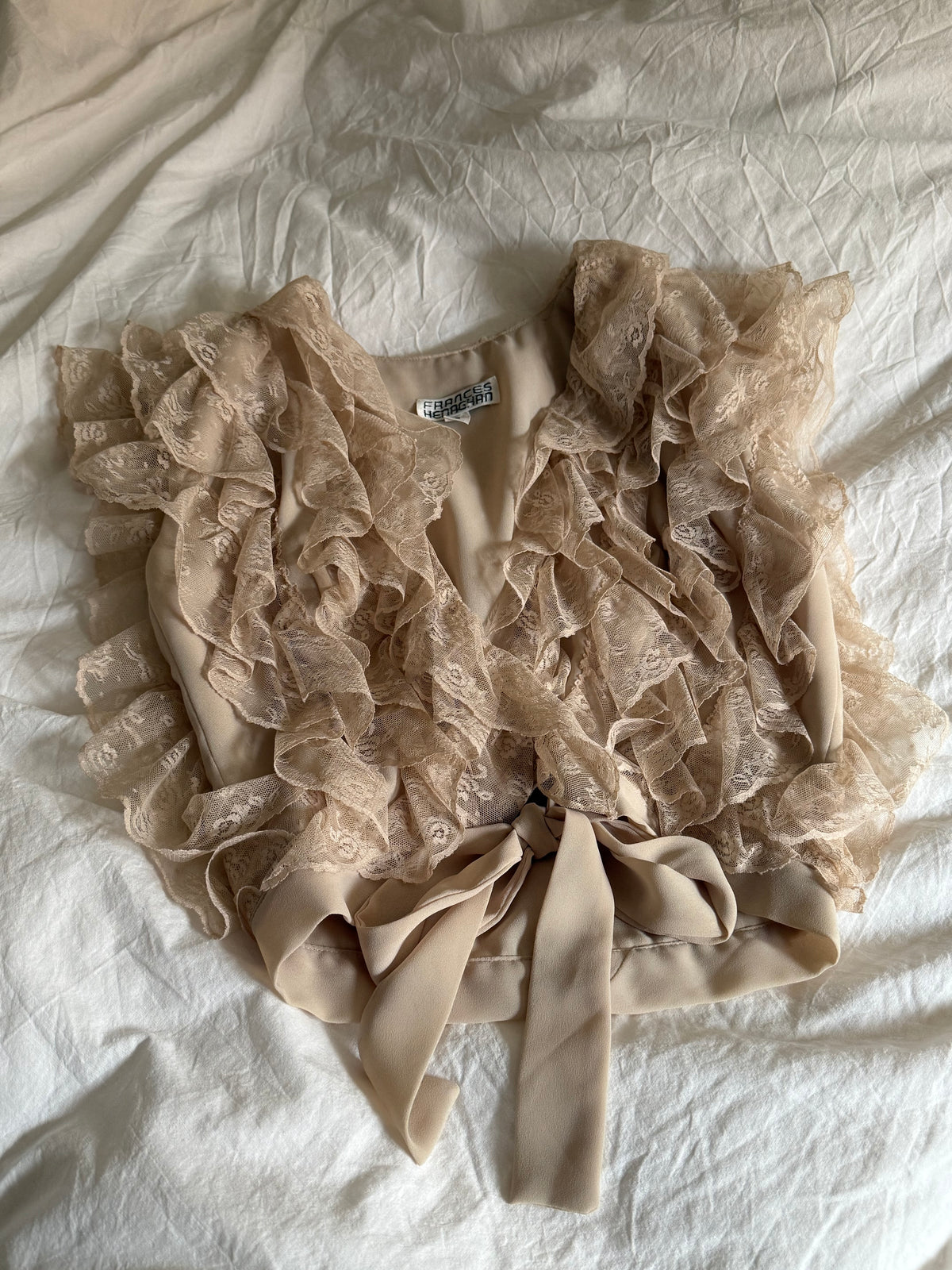 Vintage Lace Ruffled Top
