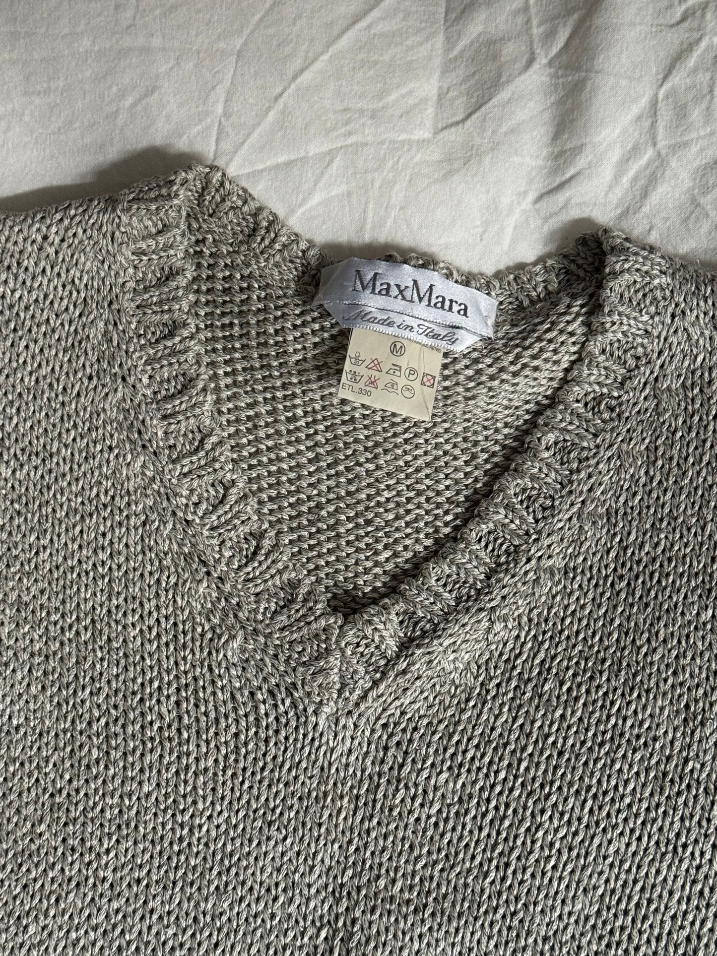 Vintage Max Mara Grey Soft Knitted Vest