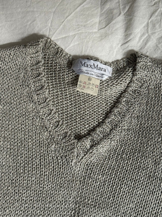 Vintage Max Mara Grey Soft Knitted Vest