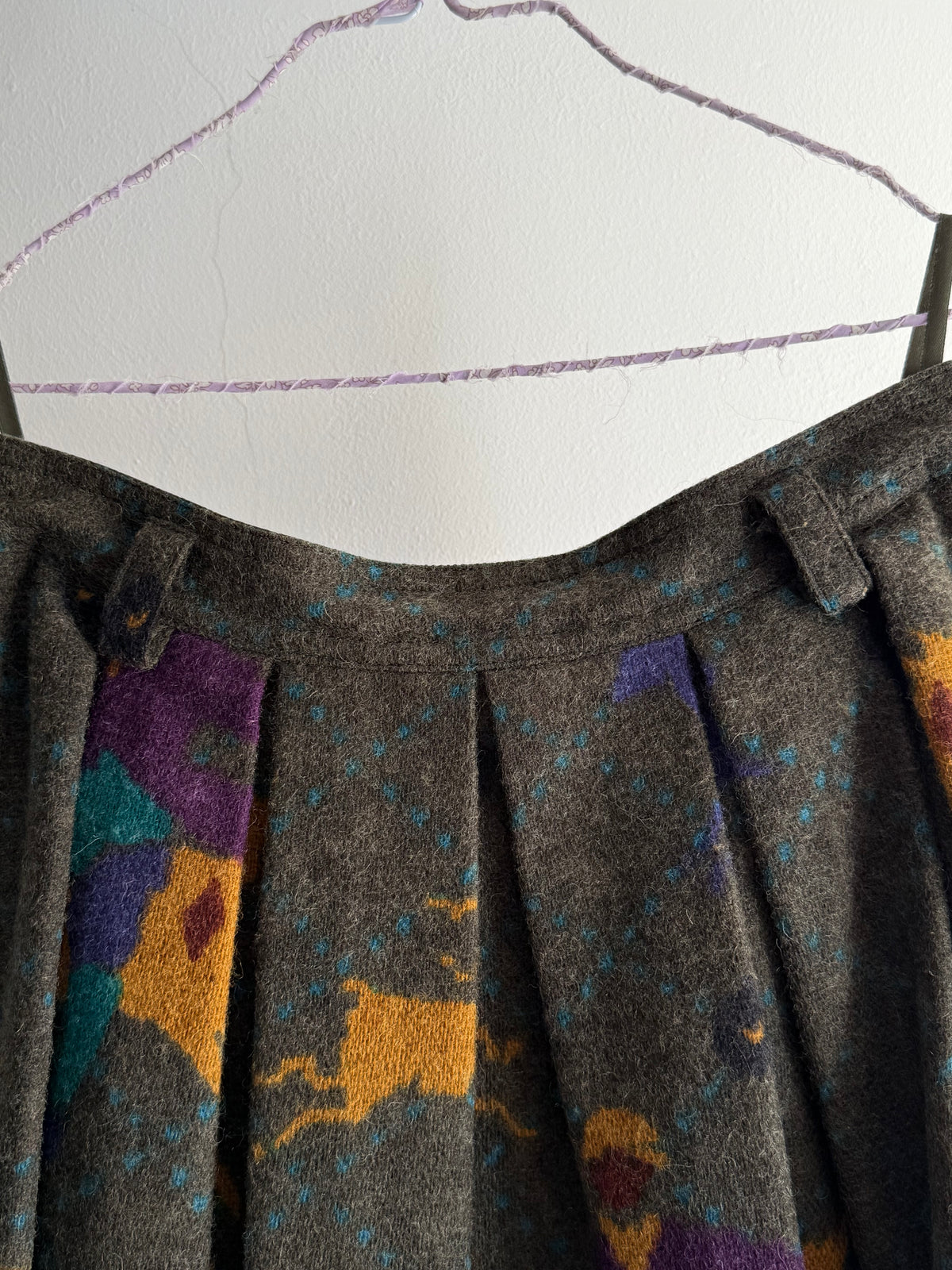 Vintage Rare Mondi Equestrian Wool Midi Skirt