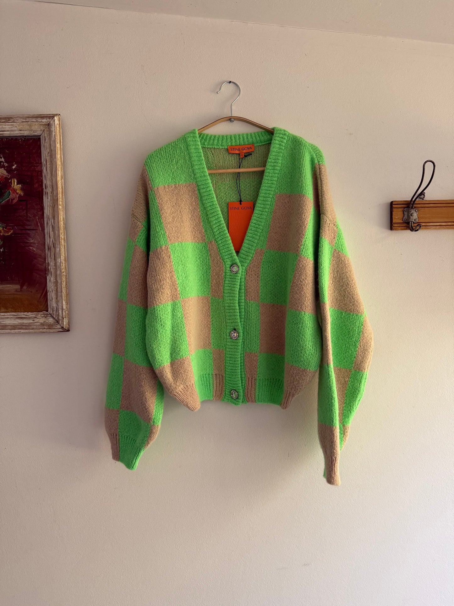 Stine Goya Checkered Cardigan
