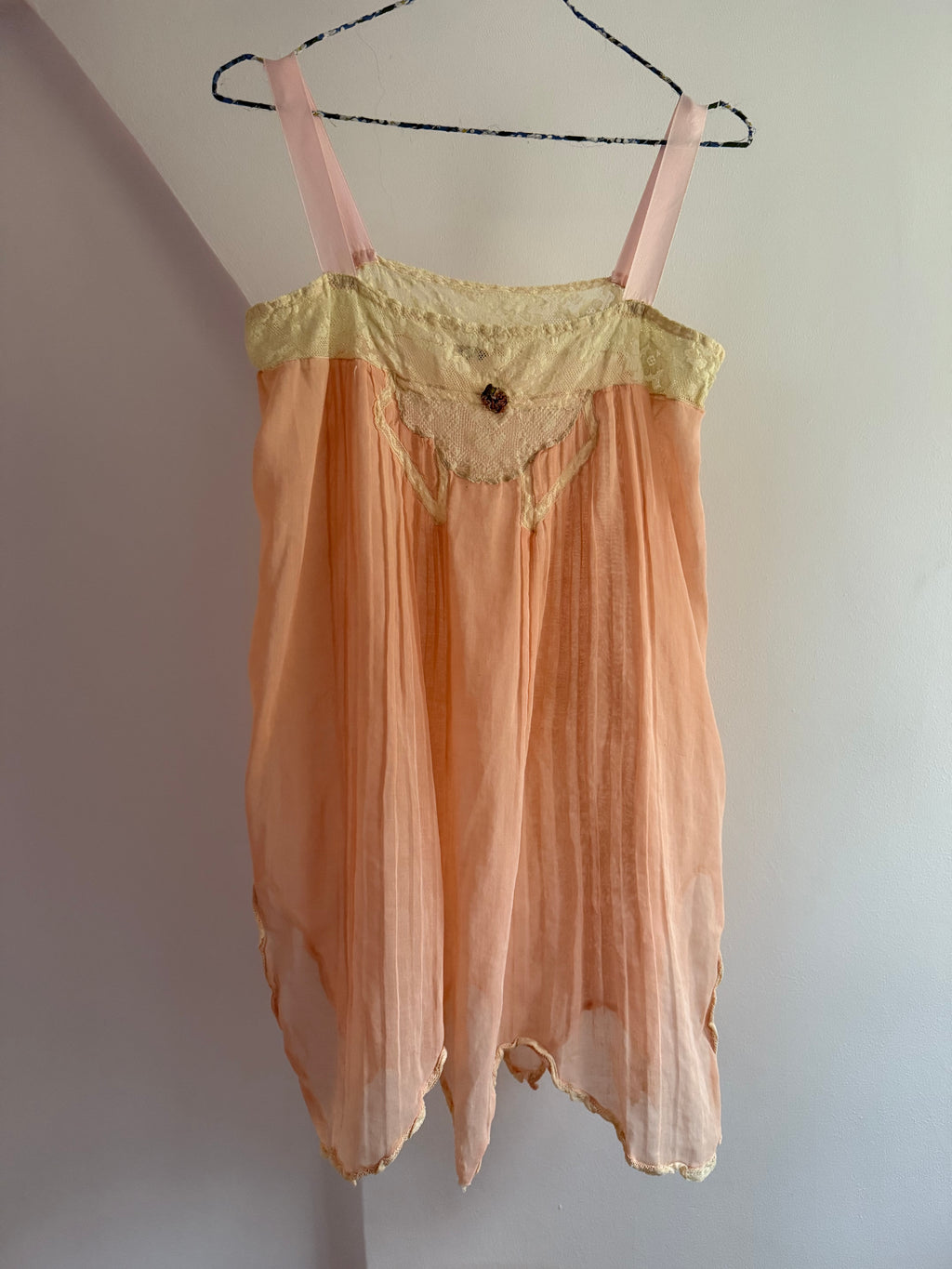 Vintage Long Top with Small Flower Attached