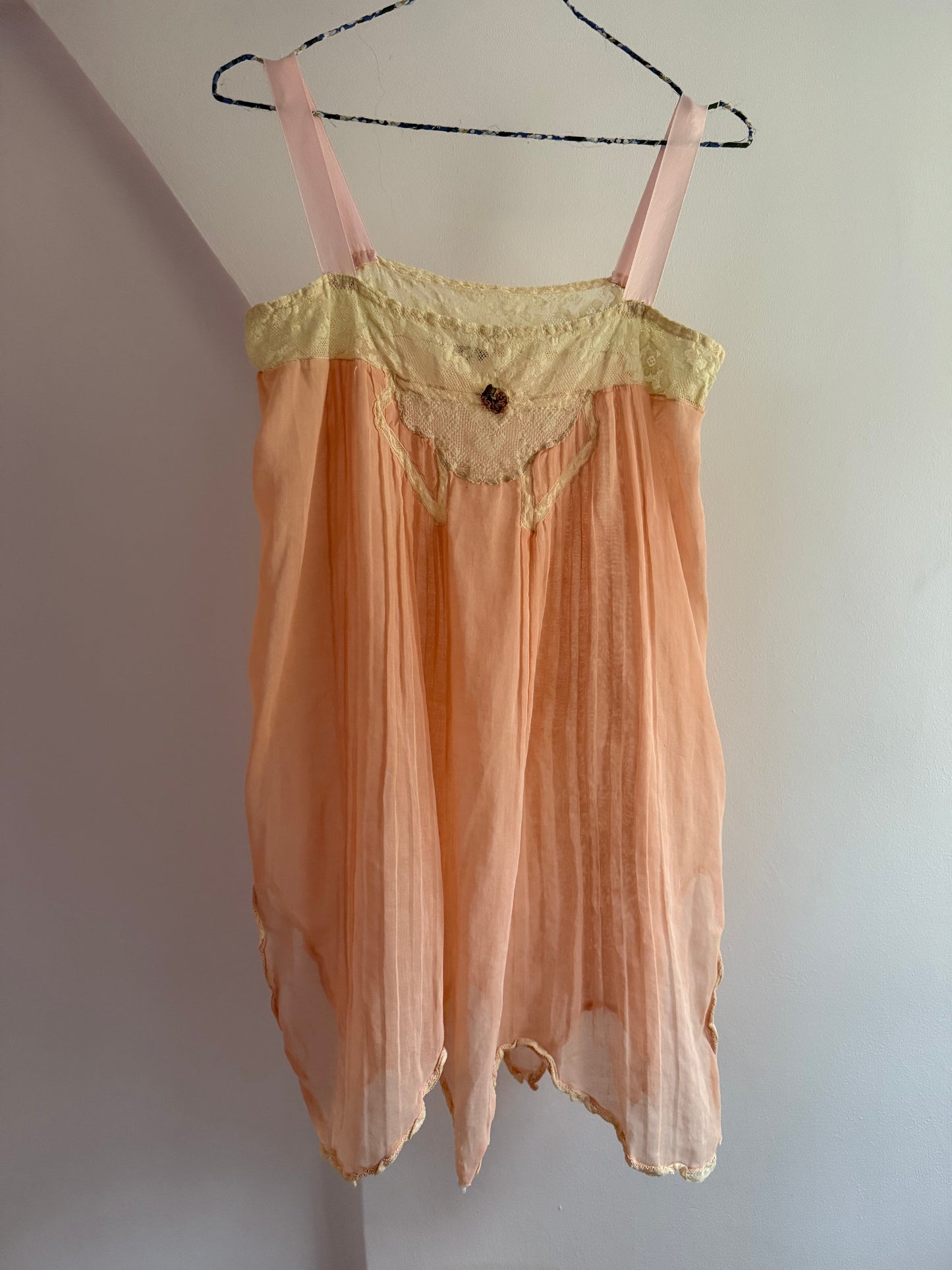 Vintage Long Top with Small Flower Attached