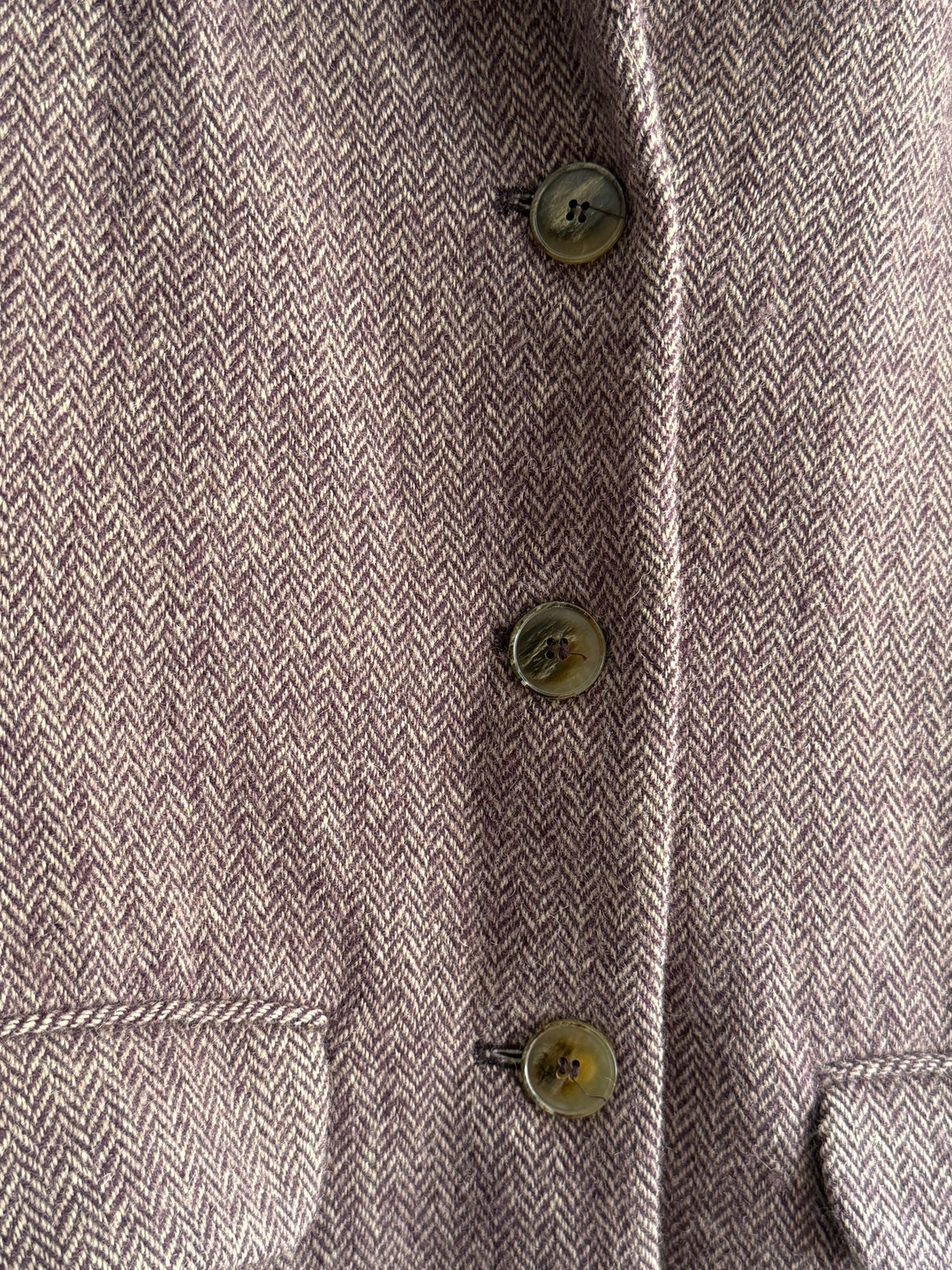 Brora Herringbone Wool Blazer with Elbow Patches