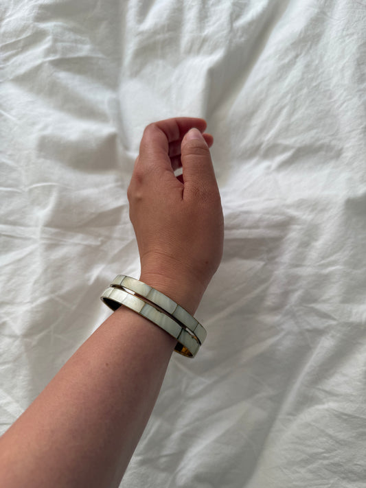 2 Mother of Pearl Bangles