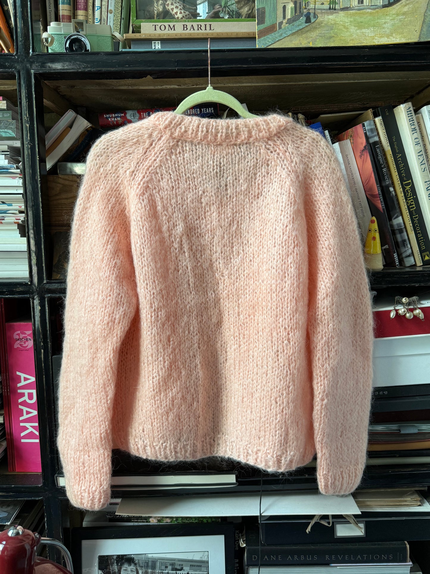 Vintage Hand Knit Cable Mohair Blend Sweater