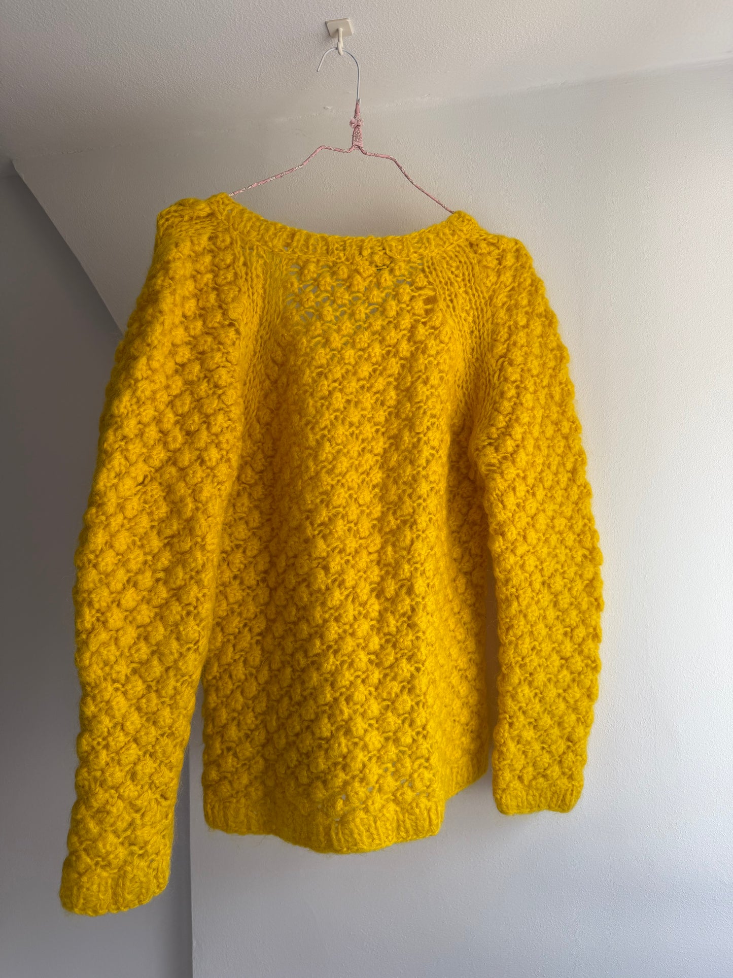 Rare Vintage Yellow Wool and Mohair Knit