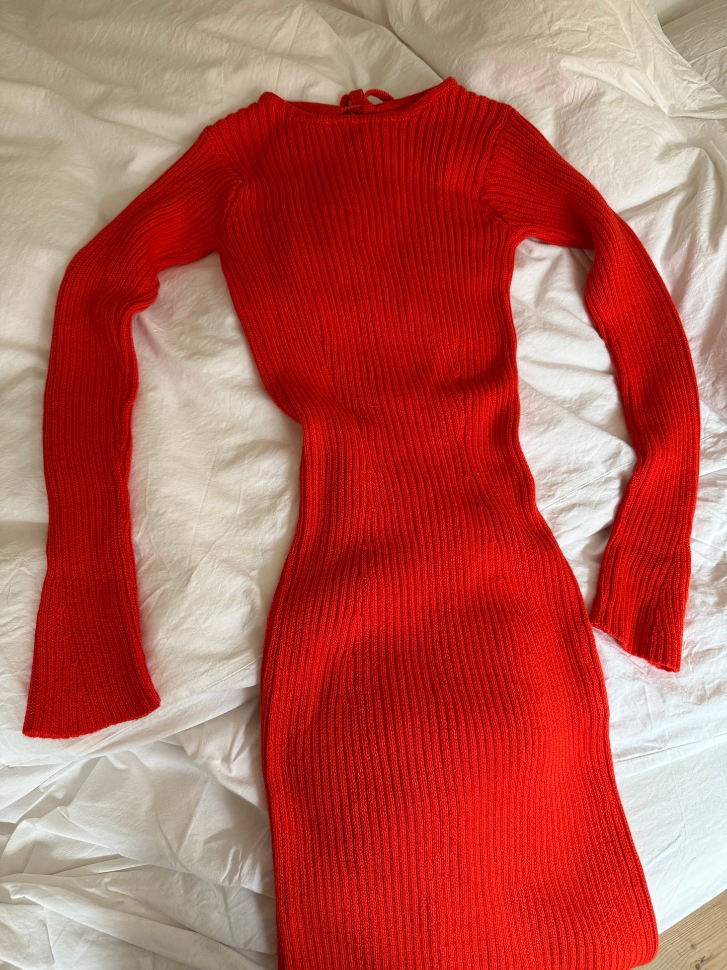 Knitted Dress with Open Back