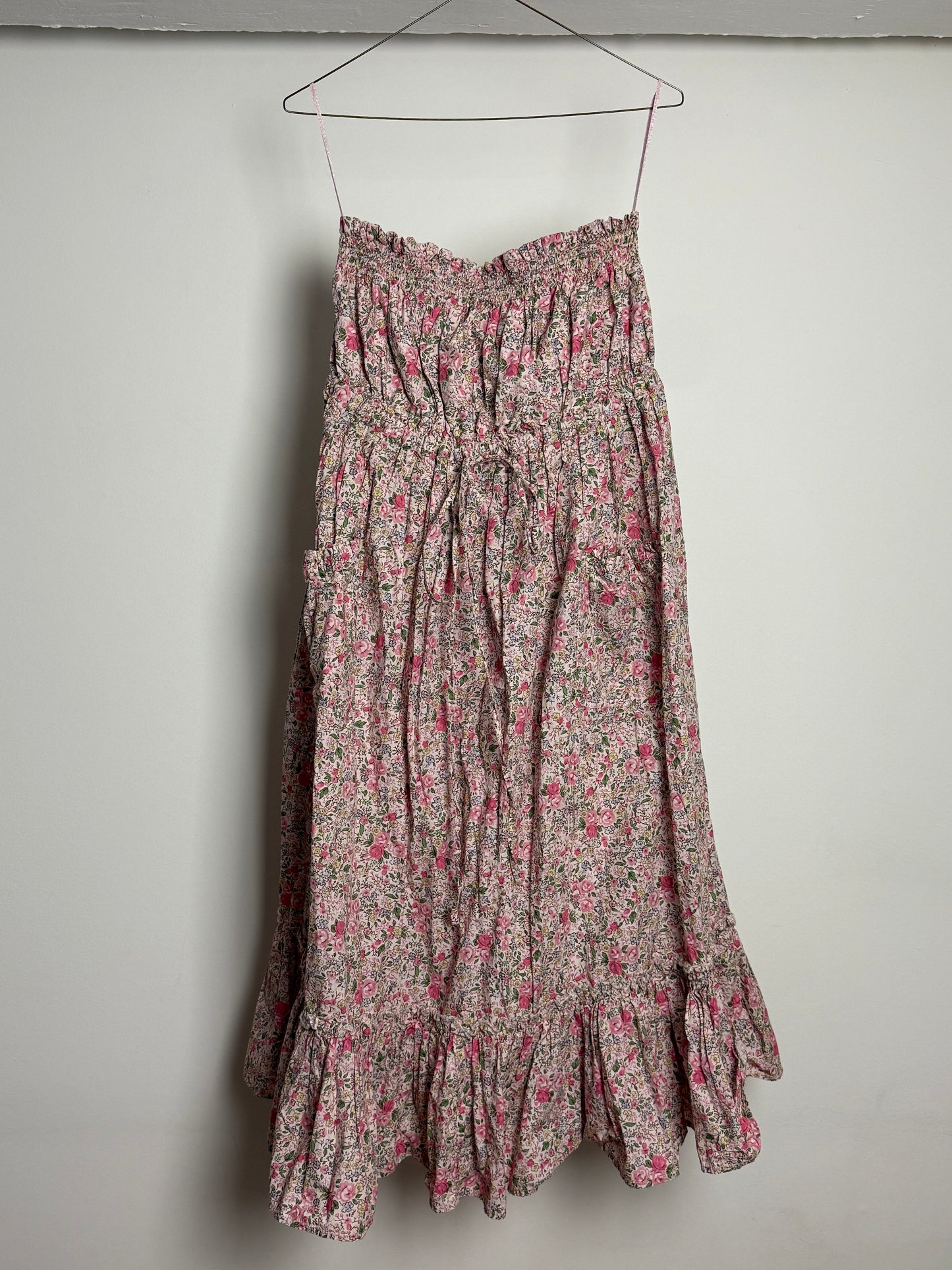 Batsheva x Laura Ashley Strapless Flower Dress