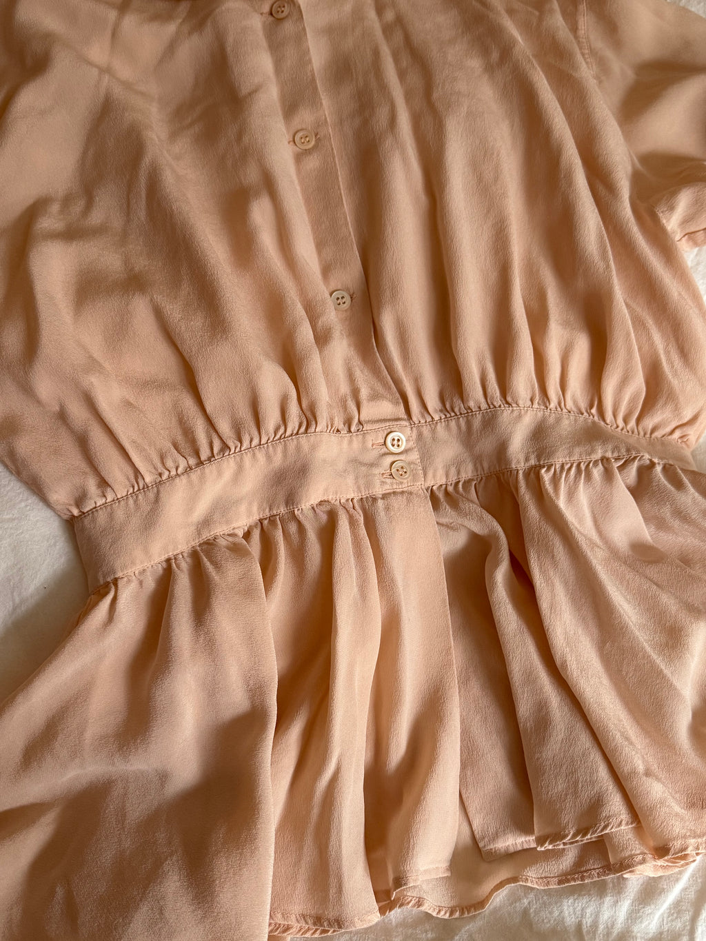 Vintage Button-Up Silk Blouse