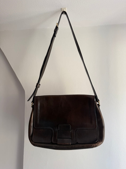 Rare Vintage Orla Kiely Crossbody Cow Leather Bag