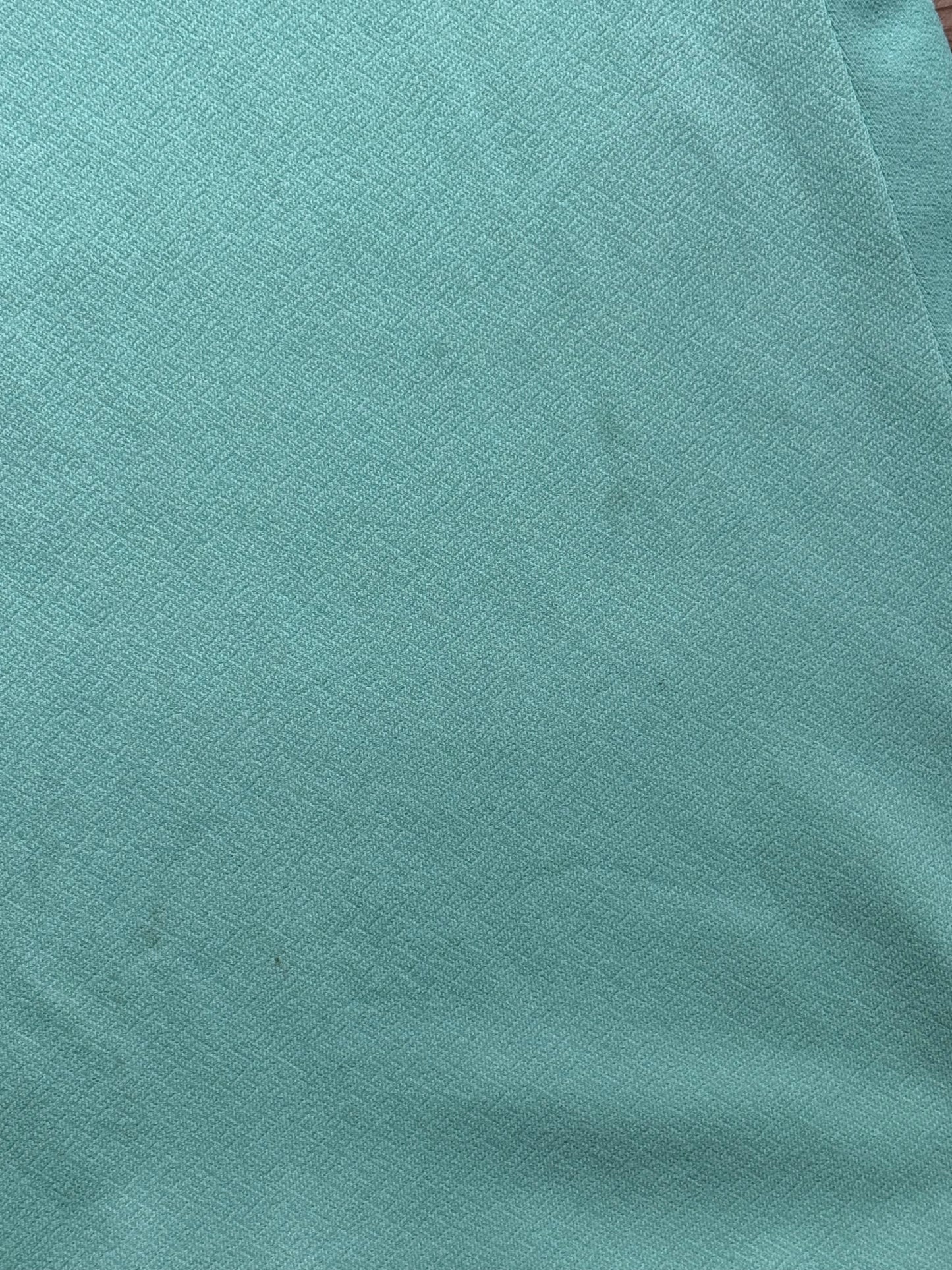 Vintage 60s-70s Mint Green Chiffon Cape Maxi Dress with Rhinestones