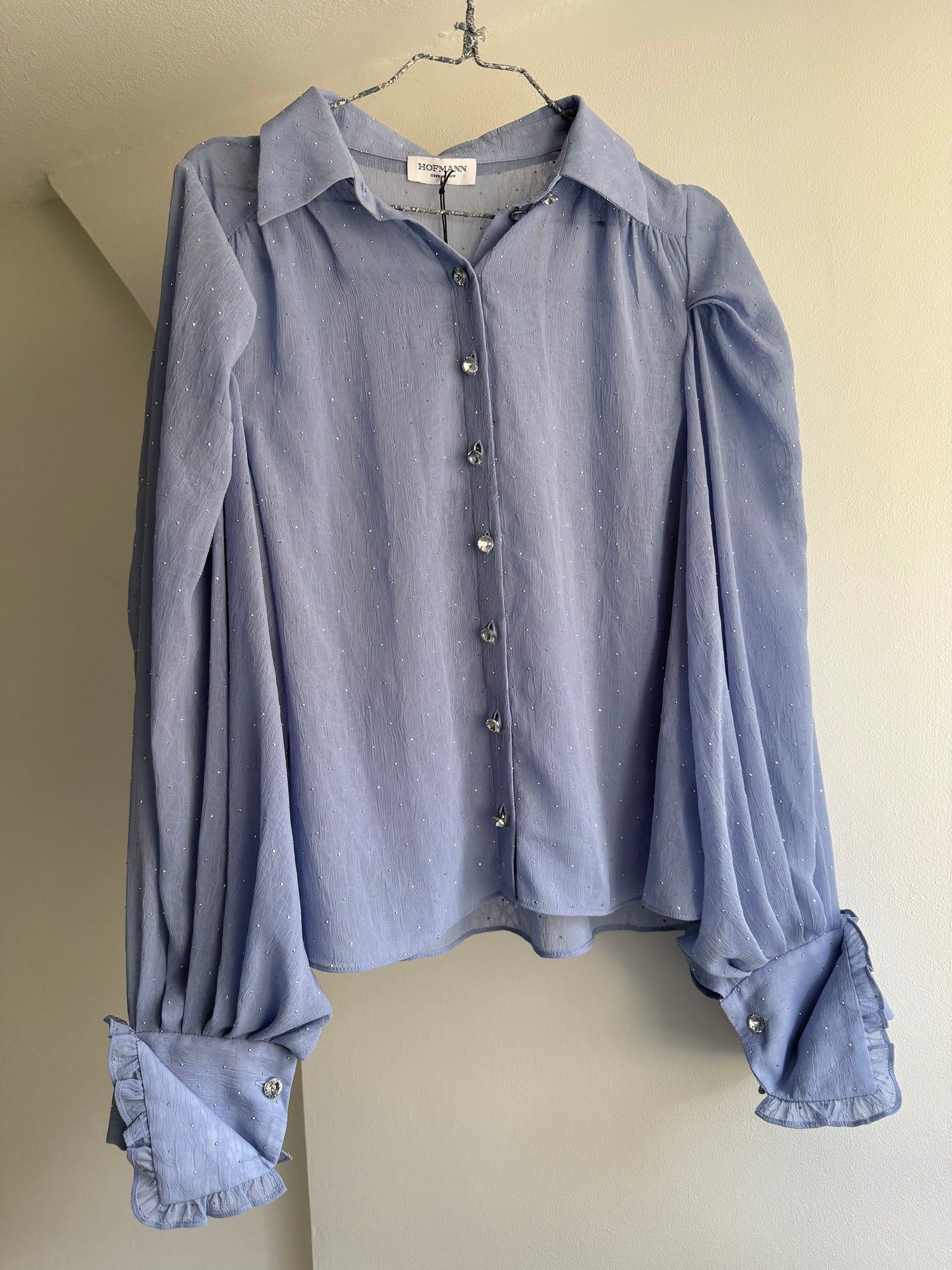 Hofmann Skyblue Blouse with Shimmer