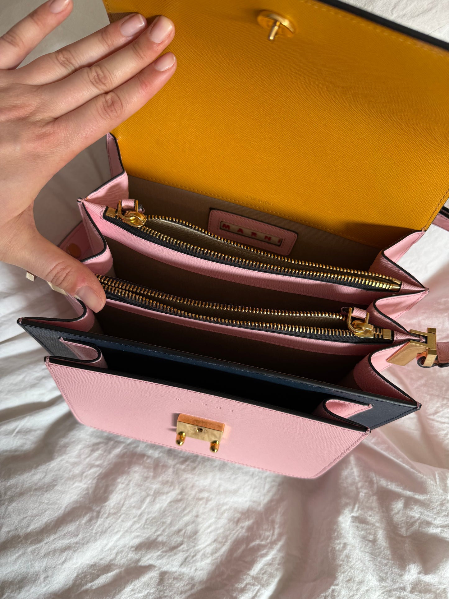 MARNI Saffiano Medium Trunk Bag