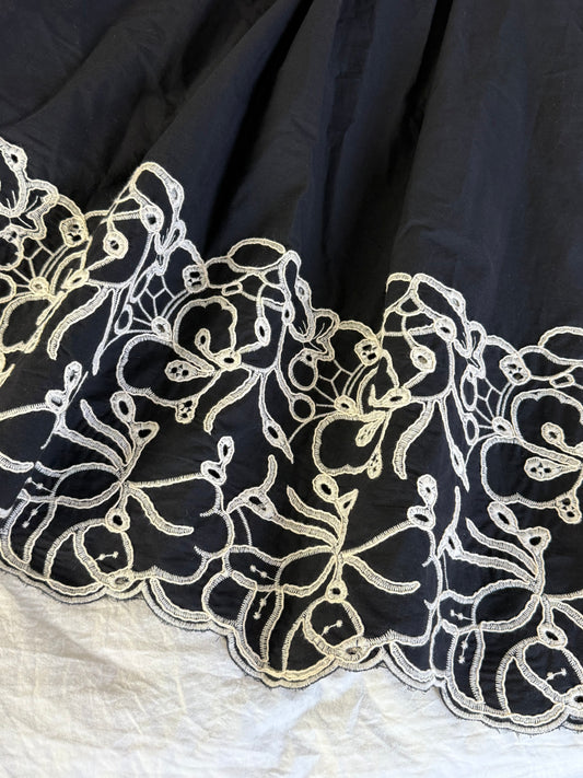 Hofmann Copenhagen Maxi Skirt with Flower Embroidery and Pockets