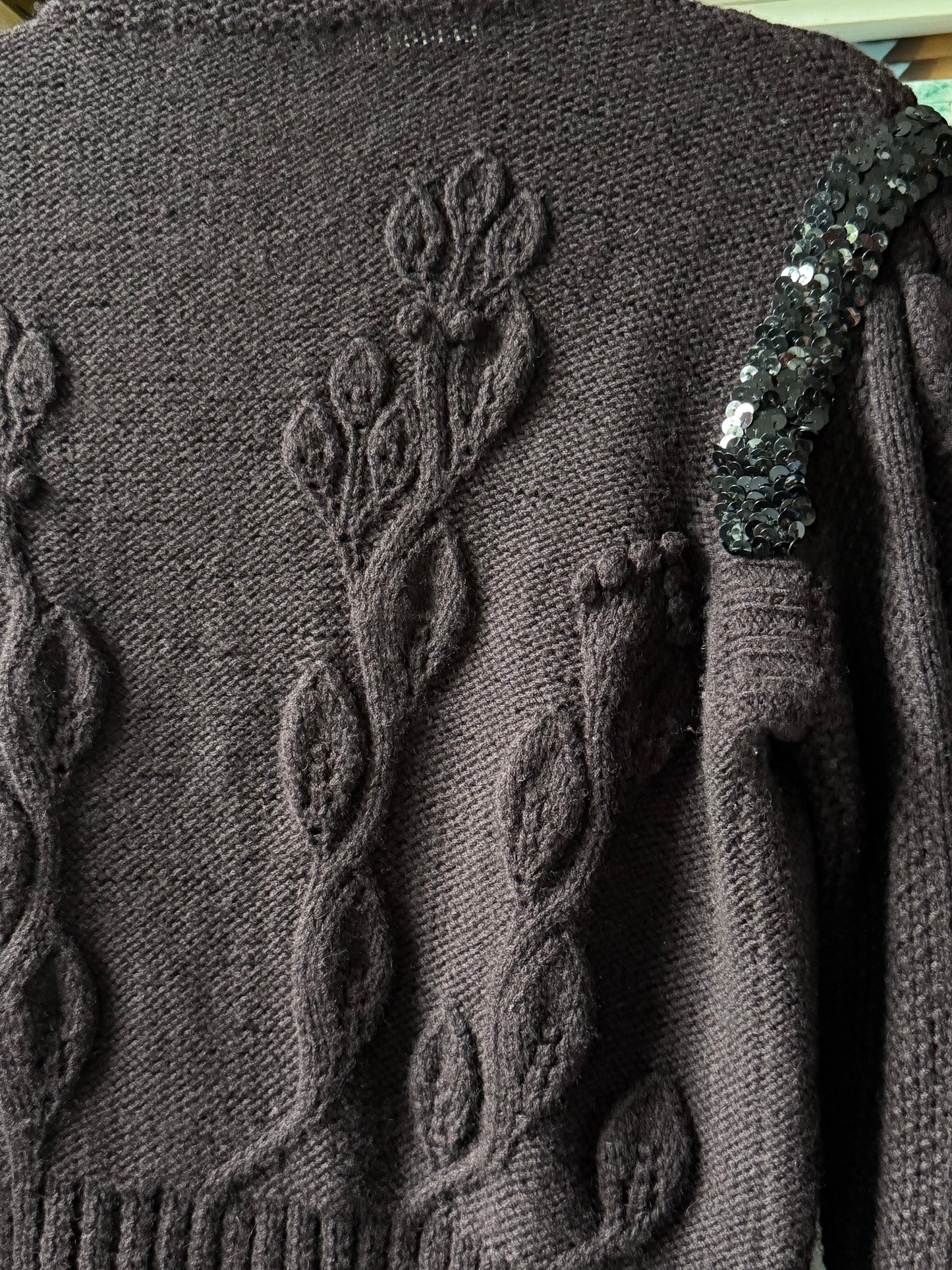 Vintage Sonia Rykiel Brown Chunky Cable Knit Zip Sweater