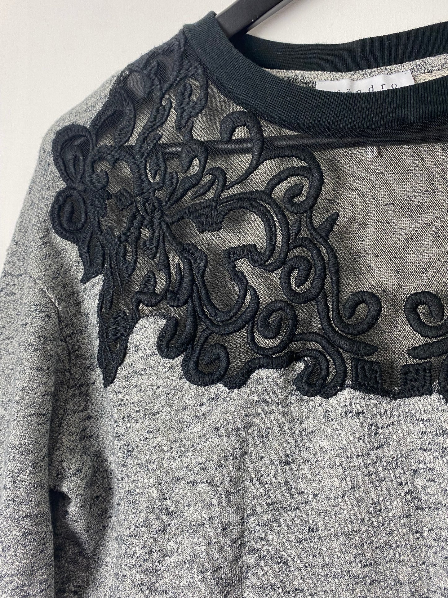 Sandro Sweatshirt With Lace Details