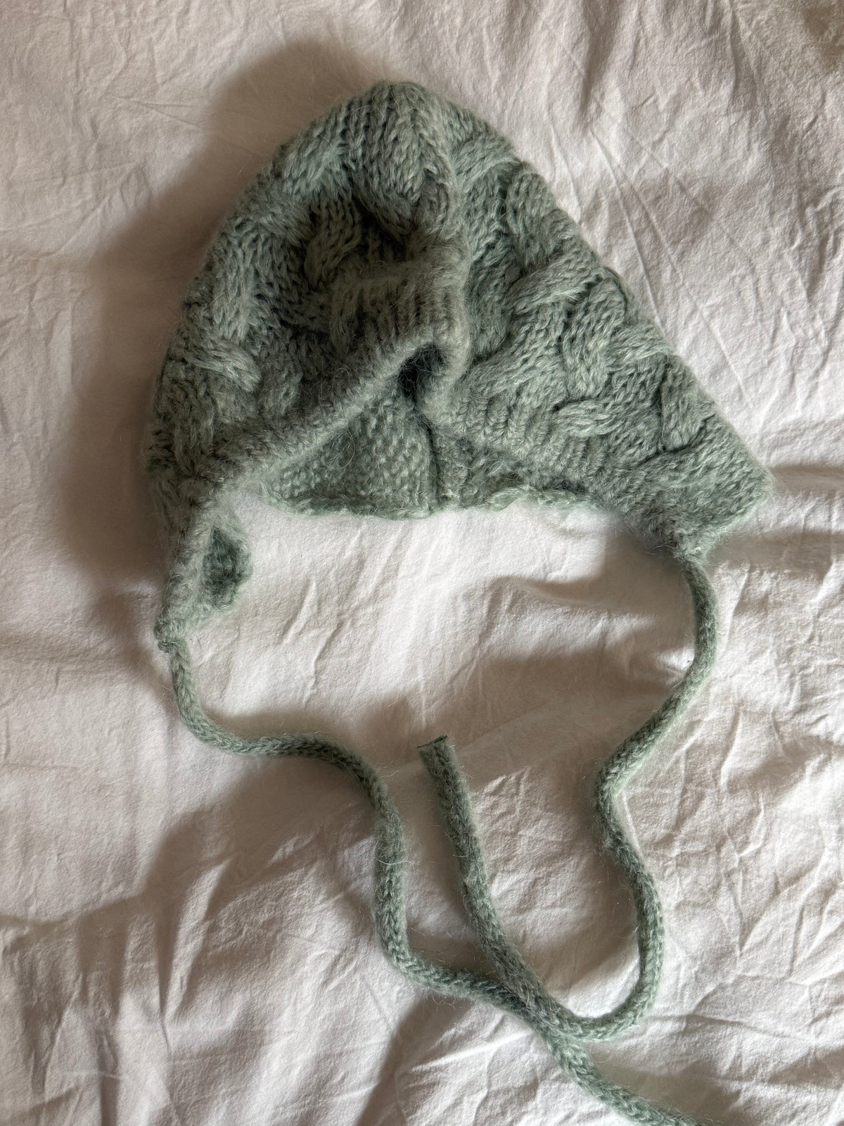 United Colors Of Benneton Mohair Blend Bonnet with Ties