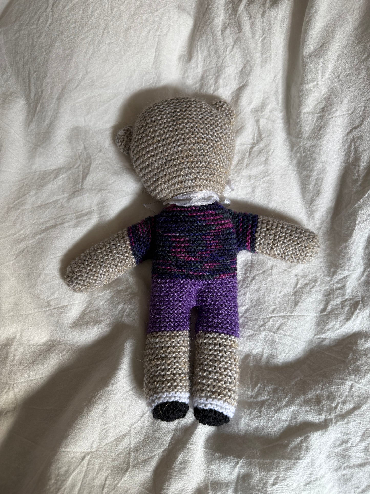 Knitted Teddy with Romper