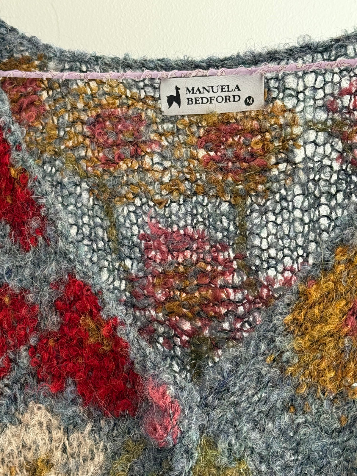 Manuela Bedford Floral Alpaca Bouclé Knit