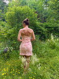 Vintage Blush 3D Floral Slip Dress