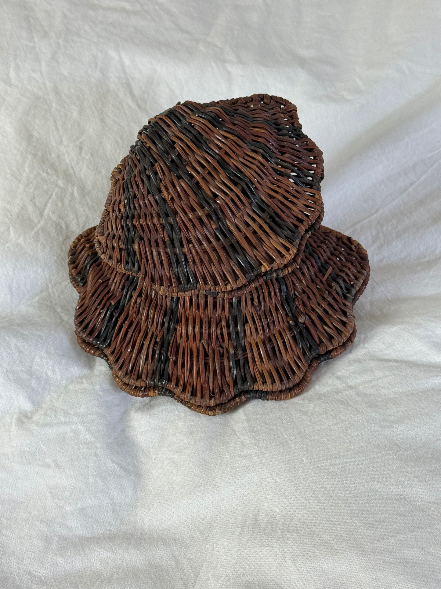 Vintage Wicker Shell Boxes