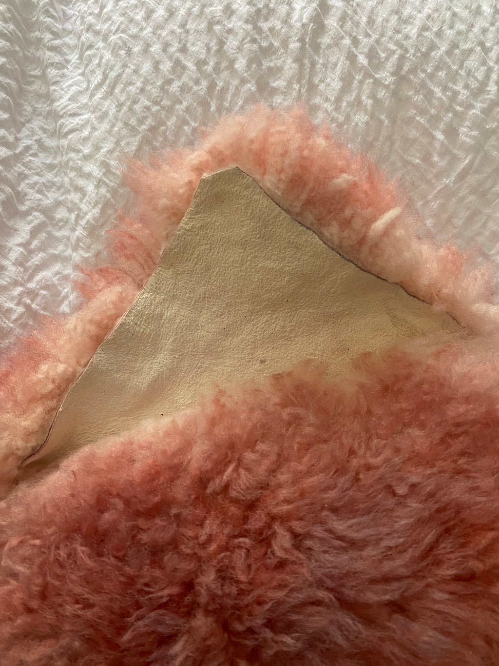 Fluffy Pink Clutch Made From Shearling