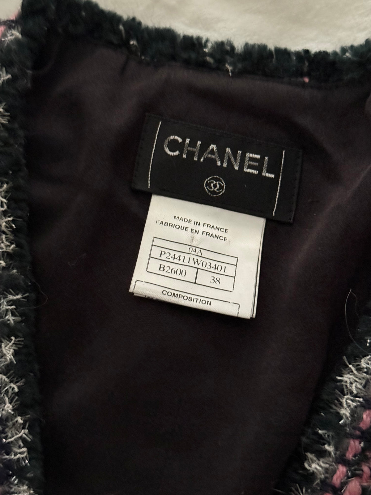Vintage Chanel Fall 2004 Wool Blend Tweed Vest