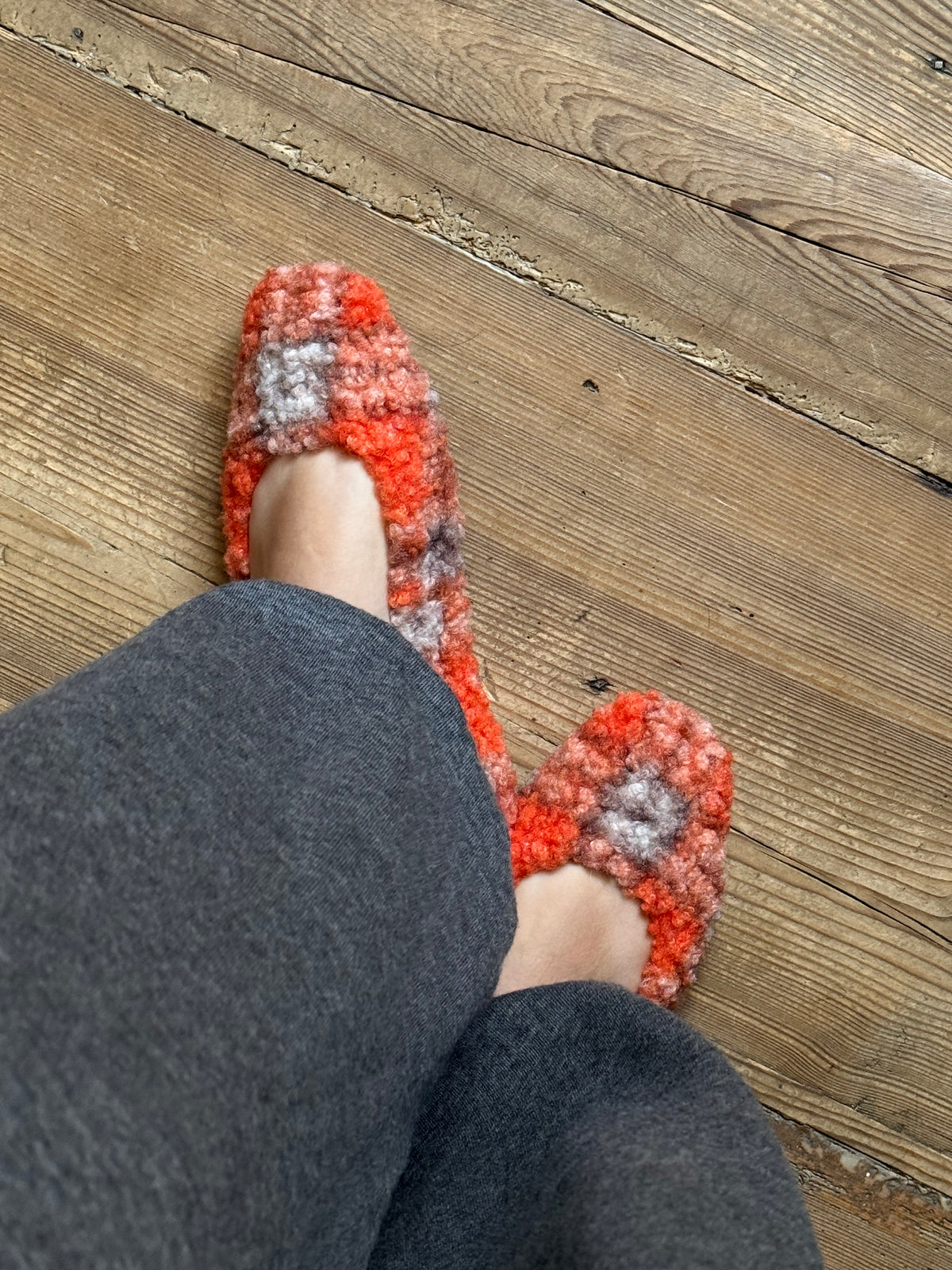 Katy Perry Orange Fluffy Ballet Flats
