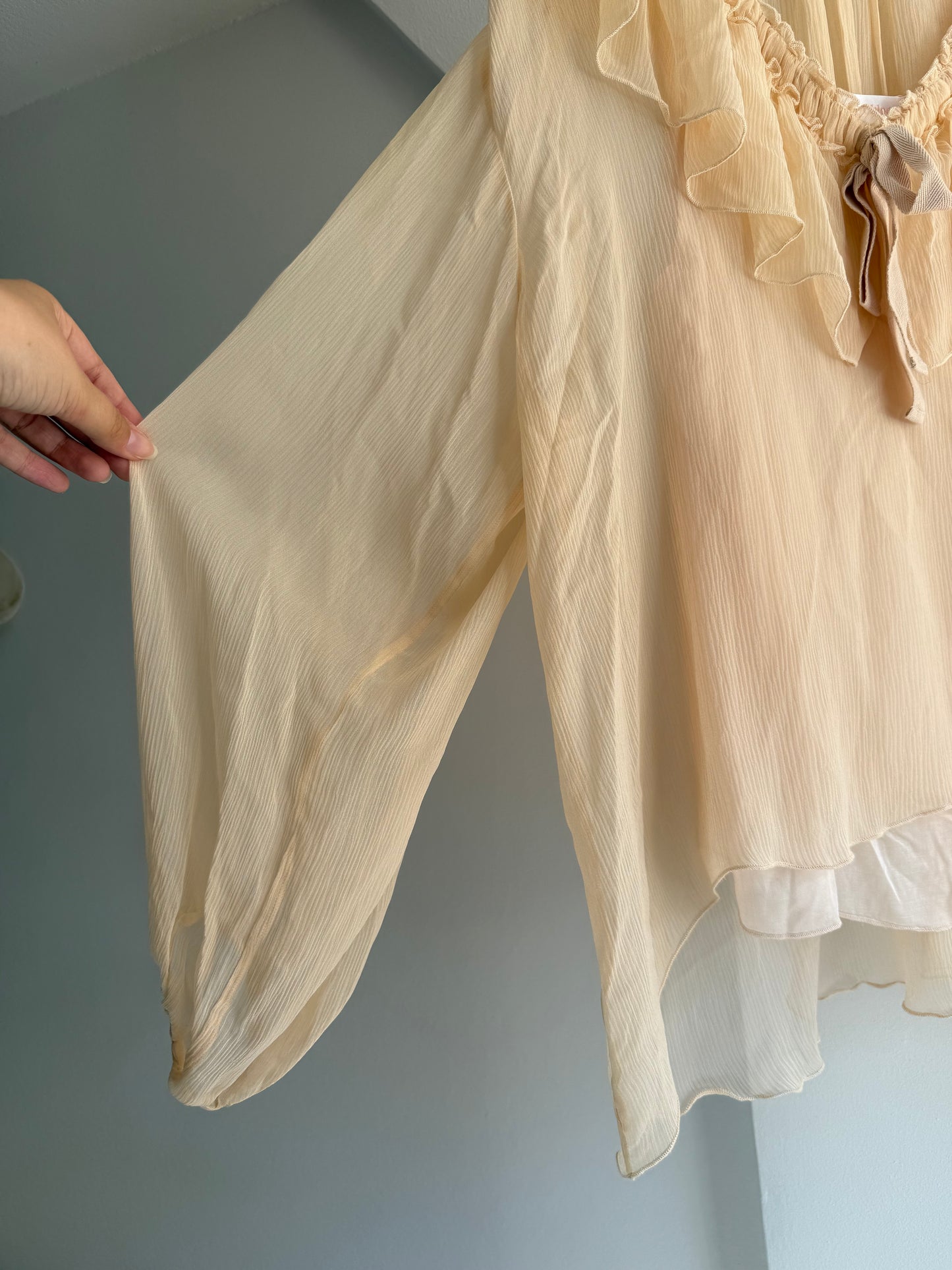 Vintage See by Chloé Silk Ruffle Blouse
