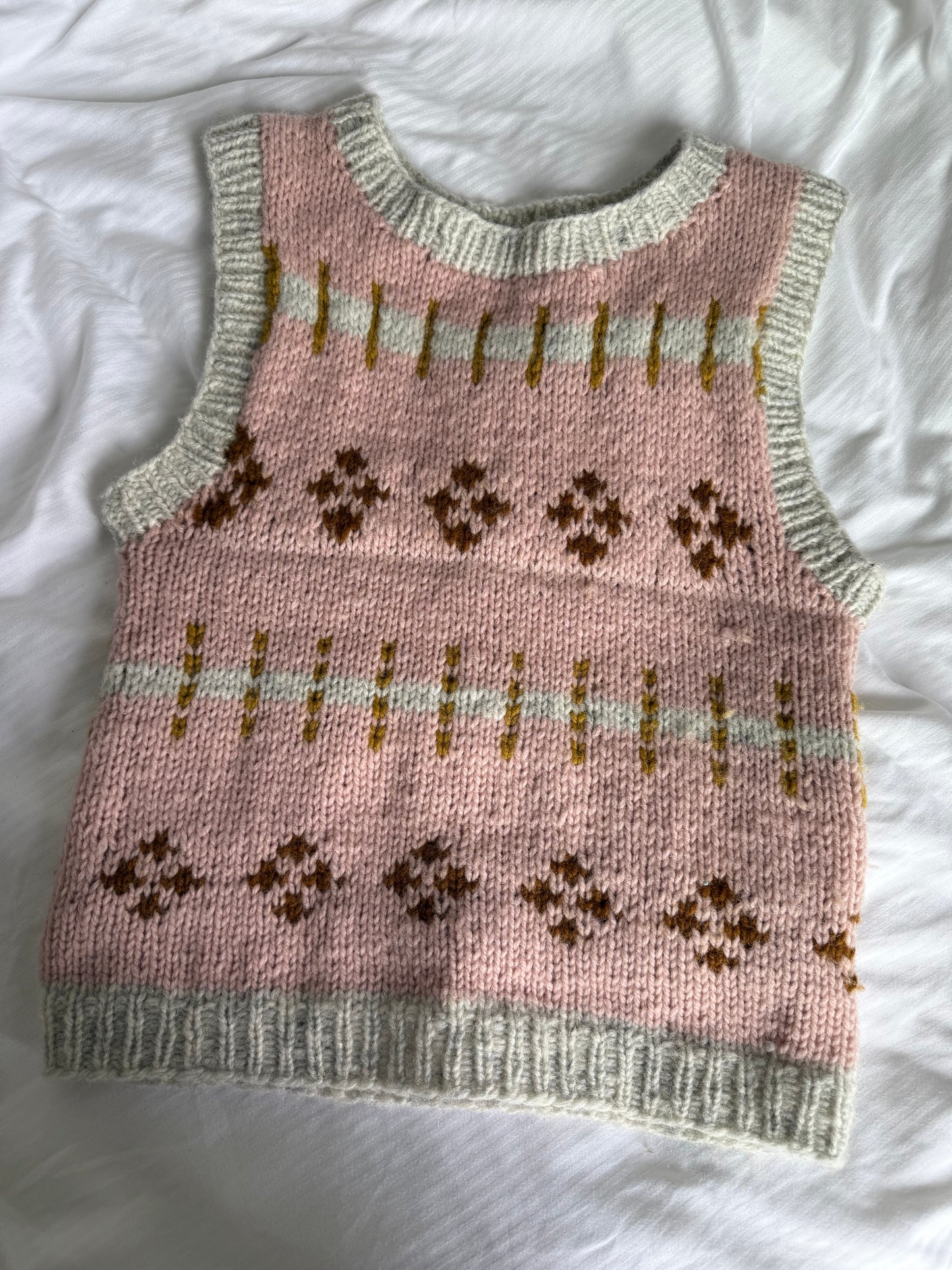 Vintage Handknitted Wool Vest