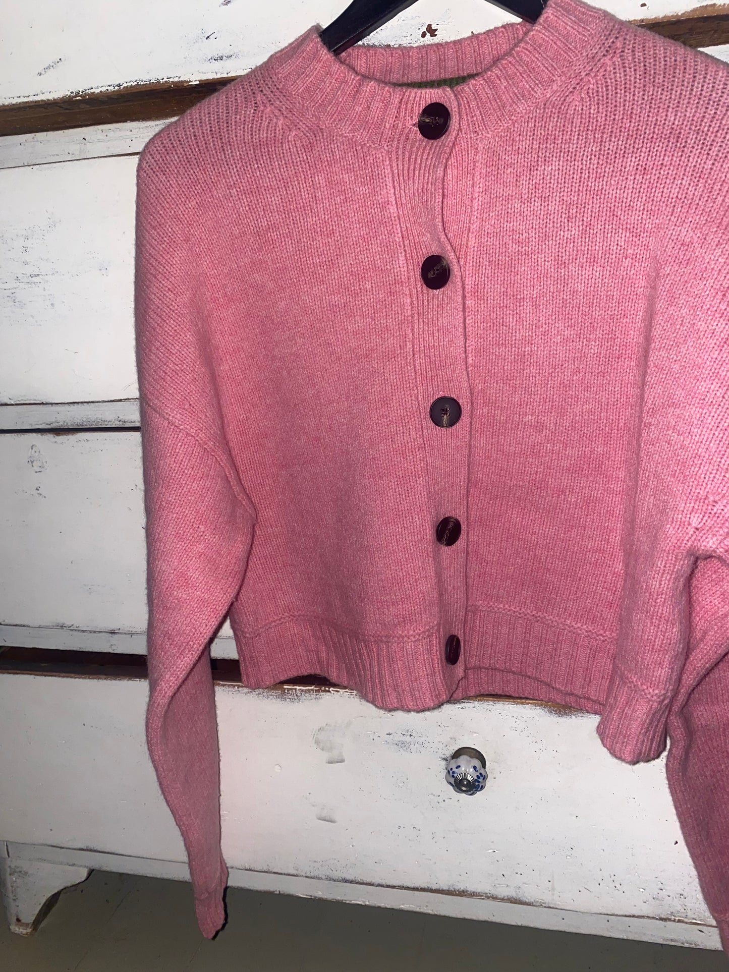 Boden Pink Wool Cardigan